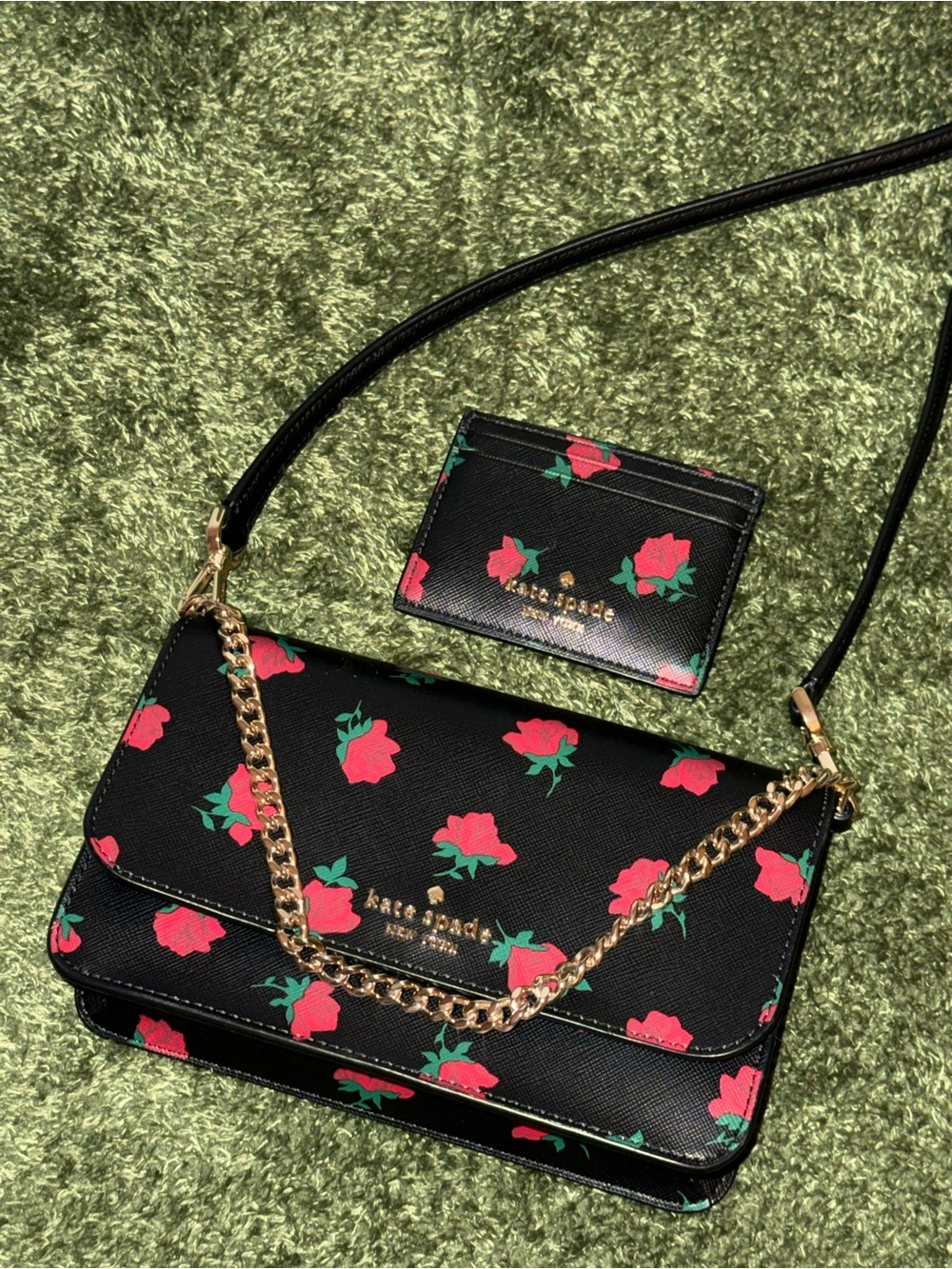 Kate Spade Madison Rose Toss Crossbody w/ Matching Wallet